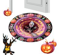 Tappeto Illusion Round Visual Hole Design Tappeto Decorazione | Zerbino di Halloween per camera da letto, soggiorno, casa, ingresso, vasca da bagno, bagno