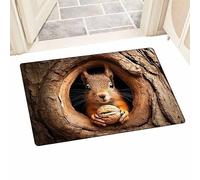 Tappeto Illusione 3D, decorazione morbida antiscivolo con scoiattolo e cane, per la casa, tappeto 3D, illusione ottica, per ingresso soggiorno, camera da , corridoio, compleanno, Halloween