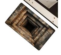 Tappeto Illusione 3D - Design Fessura Nel Pavimento - Tappetini Antiscivolo Illusione 3D Design A Buchi Da Ingresso - per Interno Esterno Porta d'Ingresso Soggiorno Camera da Giardino Cucina Posto di