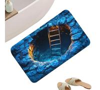 Tappeto Illusione Ottica - Zerbino trappola decorativa antiscivolo 3D | Tappeto da pavimento stampato estetico, retro antiscivolo durevole | ingresso cucina bagno interno Halloween portico decorazione