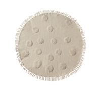 Tappeto in cotone rotondo ø 140 cm per bambini con nappe decorative Beige Wahar