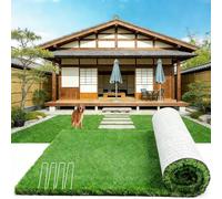 Tappeto in erba artificiale per esterni, 3 x 1,8 m, tappeto sintetico realistico per cani, retro in TPR antiscivolo, ideale per uso interno ed esterno in patio, giardini e personalizzati