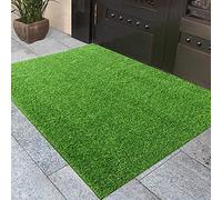 Tappeto in erba sintetica ad alta densità, 60 x 120 cm, antiscivolo, per interni ed esterni, ideale per giardino, prato, patio, tappeto erboso realistico spesso 0,7 cm e resistente alle intemperie