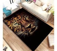 Tappeto in Flanella Animalier 3D Morbido Decorativo Casa, Tappeti Soggiorno Nero Grigio Rosa Tigre Leopardo Leone, Adatto Per Camera Da Letto Sala Giochi Corridoio Studio (Color 1,120x160 cm)