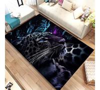 Tappeto in Flanella Animalier 3D Morbido Decorativo Casa, Tappeti Soggiorno Nero Grigio Rosa Tigre Leopardo Leone, Adatto Per Camera Da Letto Sala Giochi Corridoio Studio (Color 2,100x150 cm)