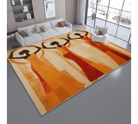 Tappeto in Flanella Silhouette di un artista - 50 x 80 cm Morbido Lavabile e Antiscivolo, Tappeto dominante di colore a Pelo Corto per Camera da Letto Soggiorno Cameretta Bambini e Ufficio