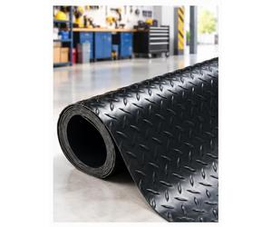 Tappeto in gomma a rilievo romboidale, per officina ed elettricità, nero | Spessori 4 e 5 mm, diverse larghezze e lunghezze, tagliabile secondo necessità(5mm,150cm x 500cm)