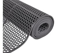 Tappeto in Gomma Antiscivolo drenante, Tappeto per Pavimenti di Aree umide e Commerciali Spessore 4,5 mm Tappeti in Gomma Resistenti per Esterni Ideale per Bagno e Piscina,Grigio,0.9x4m