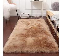 Tappeto in lana artificiale, 70 x 180 cm, per camera da letto, soggiorno, moderno, a pelo lungo, morbido, in finta pelliccia, per decorare la casa