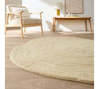 Tappeto in lana forma irregolare, Ostia Beige diametro 200 cm