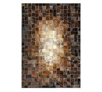 Tappeto in Pelle di Mucca Patchwork Tappeto in Vera Mucca Brasiliana Tappeto in Pelle Tappeto in Pelle Mucca Decoro Occidentale Tappeti per Camera da Letto Soggiorno Sala da Pranzo Ufficio,180×240cm