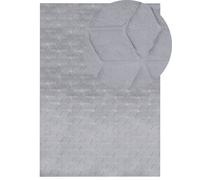 Tappeto in pelliccia di coniglio sintetica Soffice 160 x 230 cm Grigio Thatta