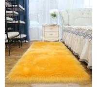Tappeto in pelliccia sintetica, 50 x 150 cm, morbido, a pelo lungo, tappeto moderno per soggiorno, camera da letto, bagno, tappeto accogliente per divano, decorazione per la casa