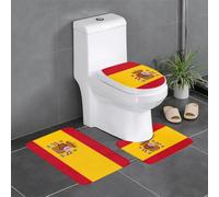 Tappeto in peluche per camera da letto, cucina, vasca da bagno, decorazione per la casa, bandiera spagnola, tappetino protettivo, set da 3 pezzi, tappeto assorbente per esterni,