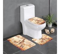Tappeto in peluche per camera da letto, cucina, vasca da bagno, decorazione per la casa, giraffa, madre e bambino, set da 3 pezzi, tappeto assorbente per esterni,