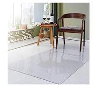 Tappeto in plastica trasparente, 1.5mm Clear Vinyl Plastic Floor Runner Protector, Non Skid Transparent Entrance Doormat Kitchen Low Pile Carpet Protector Pad(50x50cm)