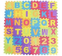 Tappeto in schiuma ABC 36 pezzi, un puzzle Habet con numeri e tappetino da terra per neonati, bambini, bambini piccoli che imparano e