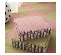 Tappeto in schiuma ad incastro, 10 pezzi 9sq.ft tappetino puzzle quadrato in schiuma di peluche, piastrelle for tappeti morbidi lavabili con bordo, tappeti modulari antiscivolo for area gioco-12x12x0.