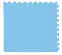 Tappeto in schiuma per bambini azzurro con bordi