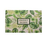 Tappeto in tessuto foglie verdi rettangolare cm 180x140