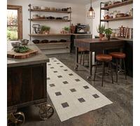 Tappeto in vinile: design geometrico moderno, resistente, antiscivolo, cucine, corridoi con stile -Venezia 80 x 900 cm