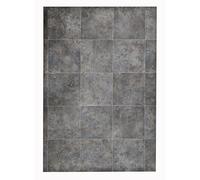 Tappeto in vinile Tappeti Tadi & Impero - Imitazione Metallo Ossidato Grigio - Design Industriale ed Elegante per Decorazione Interni - 150X200 centimetri