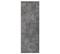Tappeto in Vinile - Tappeti Tadi & Impero - Imitazione Metallo Ossidato Grigio- Design Industriale ed Elegante per Decorazione Interni - 65X450 centimetri