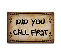 Tappeto Ingresso Antiscivolo Zerbino Esterno Did You Call First Classico Tappetino Di Benvenuto Per Cucina Camera Terrazzo 40X60Cm