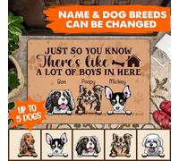 Tappeto Ingresso Casa Antiscivolo Tappeti D'Ingresso Resistente Tappetino Da Bagno Per Terrazzo Balcone Camera Letto 40X60Cm Ci Sono Un Sacco Di Cani Qui Dentro