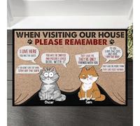 Tappeto Ingresso Casa Facile Da Pulire Tappeti D'Ingresso Confortevole Tappetino Da Bagno Per Interno Balcone Camera Letto 40X60Cm Quando Visito Il Mio Gatto Domestico