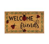 Tappeto Ingresso Esterno in Cocco - Zerbino Antiscivolo Welcome con Coccinelle -