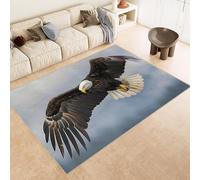 Tappeto Ingresso Imitazione Cashmere 50x80 cm Stampato Aquila Volare Cielo Animali 3D Aspirapolvere o Lavaggio In Lavatrice Supporto Antiscivolo Tappeto Scendiletto Adatto a Dormitori Carpet