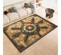 Tappeto Ingresso Imitazione Cashmere 50x80 cm Stampato Piume Gemme Pietre Arte 3D Aspirapolvere o Lavaggio In Lavatrice Supporto Antiscivolo Tappeto Scendiletto Adatto a Dormitori Carpet