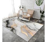 Tappeto Ink Quarzo Rosa Stampa Marmo Grande Tappeto Grigio Casa Tappeto - Interno Zerbino Antiscivolo Tappeto in Fibra di Poliestere Facile da Pulire Tappeto Lavabile