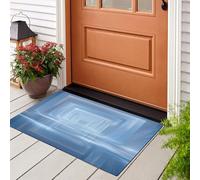 Tappeto Interno Antiscivolo Assorbente Illusione Visiva 3D, Zerbino Ingresso Lavabile Morbide In Microfibra Tunnel Corridoio Infinito Per Cucina Bagno Animali Domestici, 45X75Cm, Azzurro Cielo