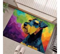 Tappeto Interno Doberman Dei Graffiti Antiscivolo e Assorbente Tappetino Entrata Pop Art Tappetino Super Sottile, Resistente per Ingresso, Corridoio, Bagno e Animali Domestici, 60x120 cm, Multicolore