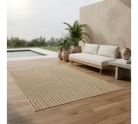 Tappeto interno e esterno aspetto juta look naturale resistente alle intemperie lavabile resistente passatoia beige 80x250 cm balcone terrazza cucina idoneo per riscaldamento a pavimento corridoio