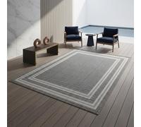 Tappeto interno & esterno Bordura Elegante Resistente alle intemperie Lavabile Resistente Grigio 140x200 cm Balcone Terrazza Cucina Riscaldamento a pavimento idoneo Facile da pulire Corridoio