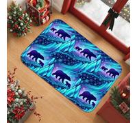 Tappeto invernale con orso artico e montagna scena naturale orsi 50 x 90 cm