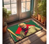 Tappeto invernale vintage Baseball Legend: The Peace Beyond, zerbino decorativo per bagno, decorazione per porte autunnali (65 x 90 cm)