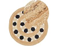 Tappeto iuta beige e nero 140 cm HOVIT