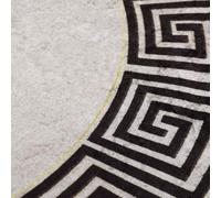 Tappeto Lavabile φ120 cm Beige Chiaro Antiscivolo