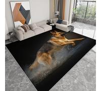 Tappeto lavabile 120 x 170 cm per cameretta, corridore antiscivolo animale cane da pastore per camera da letto - tappeti stampato fotografia naturalistica a pelo corto per sala da pranzo ufficio