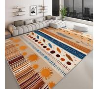 Tappeto Lavabile 120 x 170 cm per Cameretta, Corridore Antiscivolo Stile Sud Occidentale per Camera da Letto - Tappeti Stampato Boho Strisce Stampa Animale a Pelo Corto per Sala da Pranzo Ufficio
