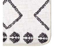 Tappeto Lavabile 160x230 cm Nero e Bianco
