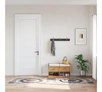 vidaXL Tappeto Lavabile 80x150 cm Nero e Grigio