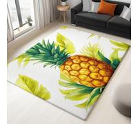 Tappeto lavabile antiscivolo ananas disegno a mano, 120 x 170 cm, tappeto camera da letto a pelo alto, zerbino interno per soggiorno, camera dei bambini, sala da pranzo, multicolore