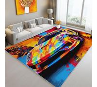 Tappeto Lavabile Antiscivolo Auto Con Vernice Spray Astratta Stampato, Tappeto Passatoia Pelo Corto Morbido Colorato per Corridoio Cucina, Camera da Letto, Non Perde Peli Non Scolorisce, 140 x 200 cm