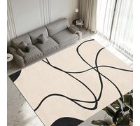 Tappeto lavabile extra large, 160 x 230 cm, antiscivolo, impermeabile, per soggiorno, cucina e corridoio, elegante design astratto, ideale come decorazione per interni e per la casa