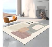 Tappeto lavabile extra morbido con retro antiscivolo a pelo corto per soggiorno, camera da letto, sala da pranzo, cameretta dei bambini, decorazione moderna per la casa